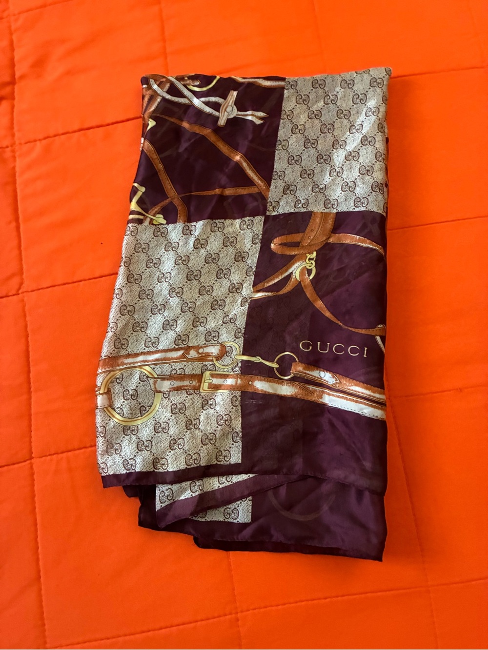 Gucci Scarf Silk Made In Italy - Picture 7 of 9
